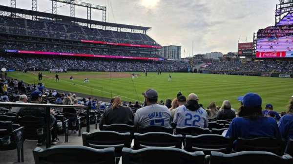 Coors Field, section: 112, row: 20, seat: 9