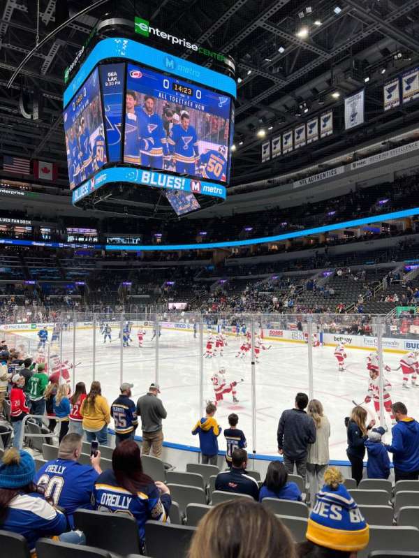 Enterprise Center, section: 122, row: J, seat: 7