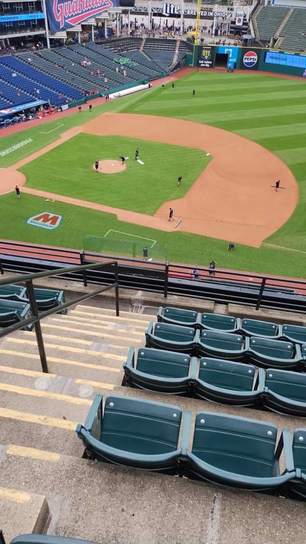 Progressive Field, section: 440, row: F, seat: 1