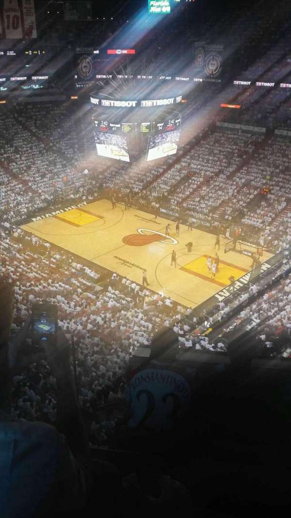 Kaseya Center, section: 420, row: 4, seat: 7