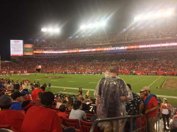 Raymond James Stadium, section: 140, row: X, seat: 1