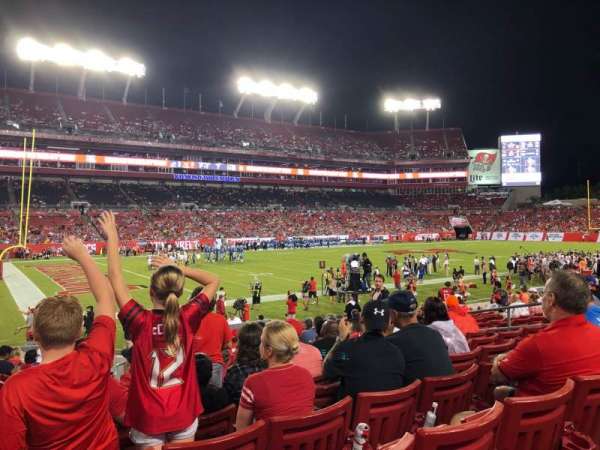 Raymond James Stadium, section: 106, row: R, seat: 7
