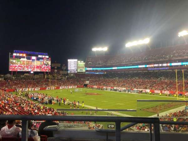 Raymond James Stadium, section: 218, row: G, seat: 24
