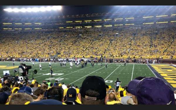 Michigan Stadium, section: 20, row: 14, seat: 18