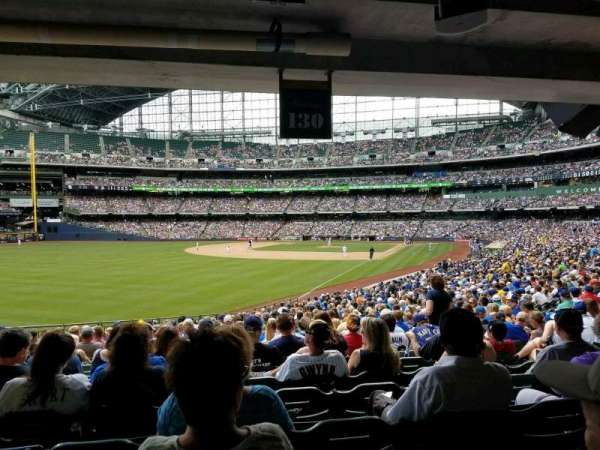 American Family Field, section: 130, row: 29, seat: 10