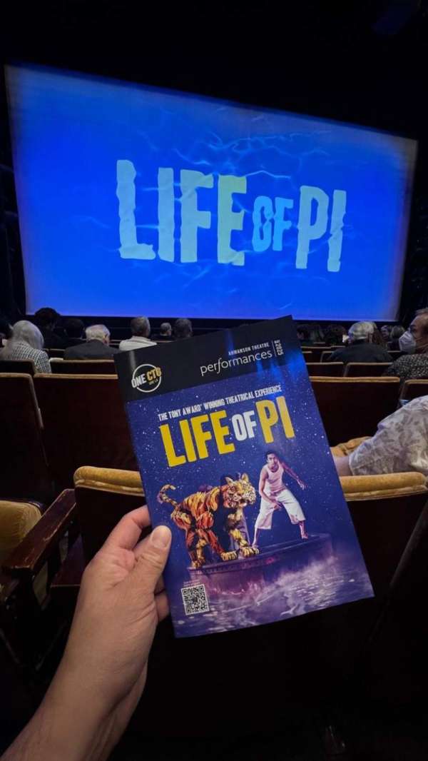 Ahmanson Theatre, section: Orchestra, row: E, seat: 23