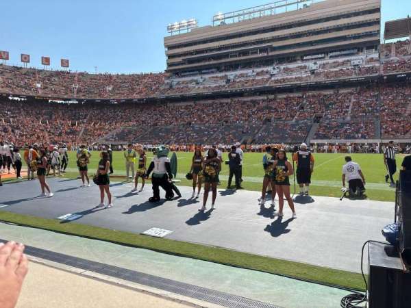 Neyland Stadium, section: A, row: 1, seat: 1