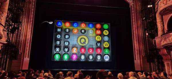 Shaftesbury Theatre, section: Stalls, row: M, seat: 20