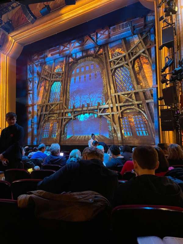 St. James Theatre, section: Orchestra R, row: L, seat: 14