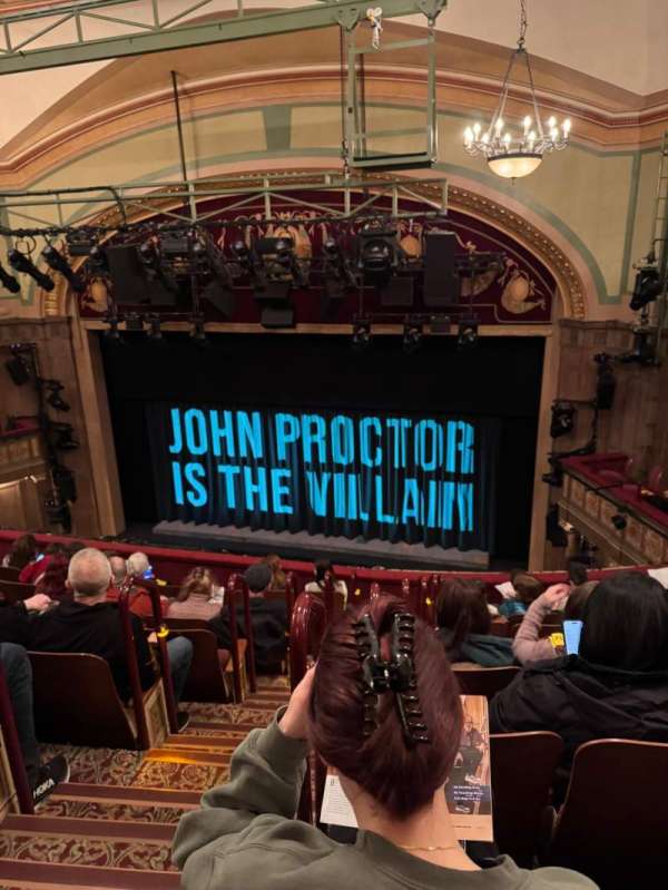 Booth Theatre, section: Mezzanine R, row: H, seat: 2