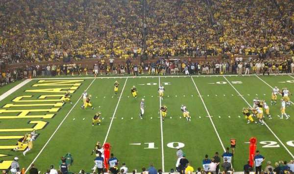 Michigan Stadium, section: 4, row: 45, seat: 15