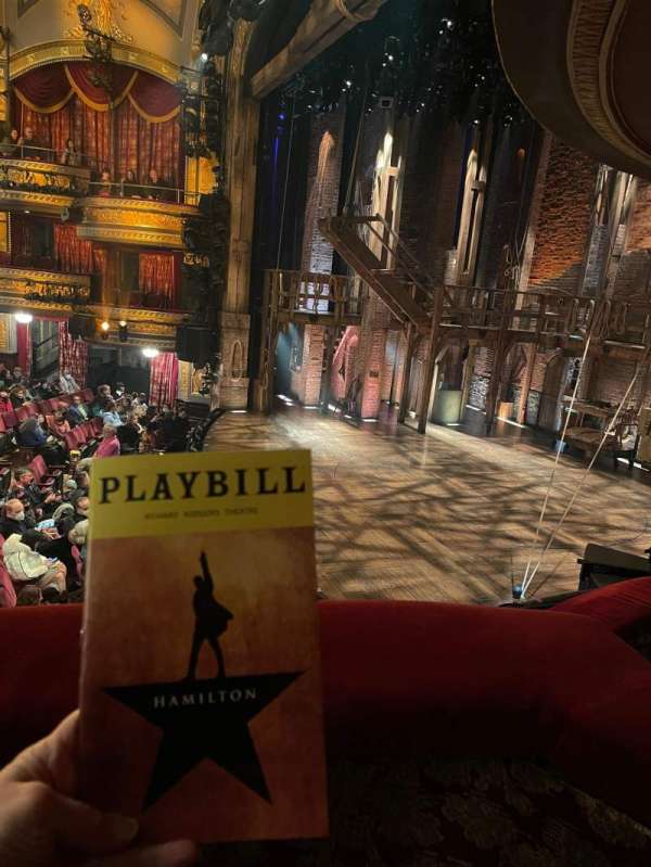 Richard Rodgers Theatre, section: Box D, row: 1, seat: 1