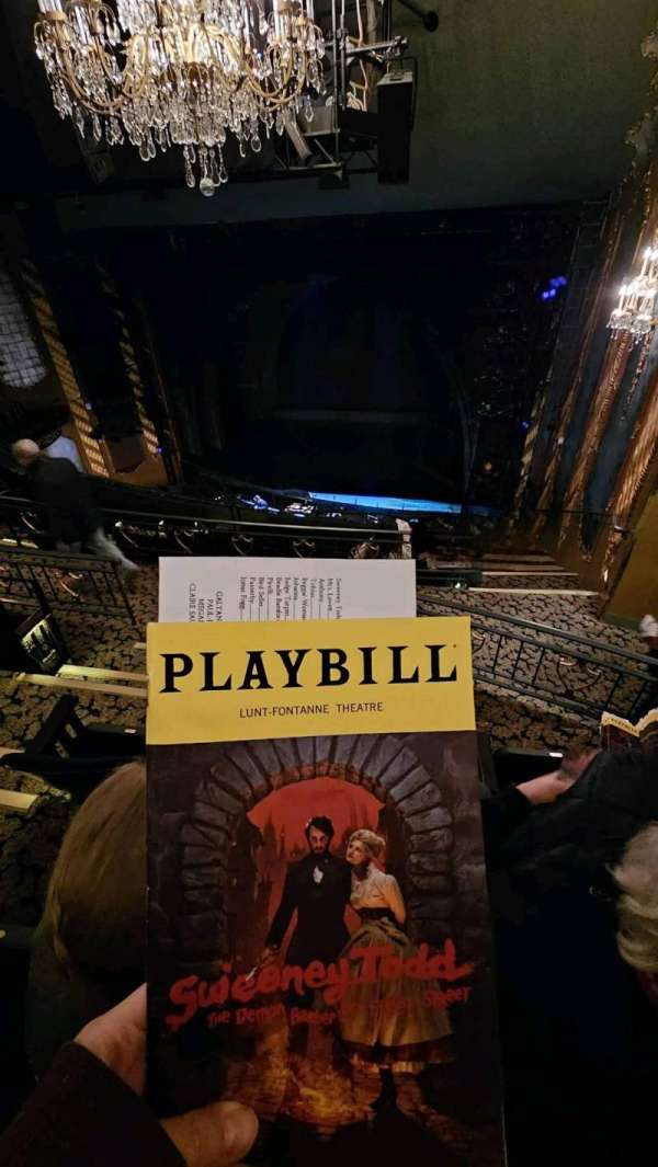 Lunt-Fontanne Theatre, section: Middle Mezzanine R, row: D, seat: 6 & 8