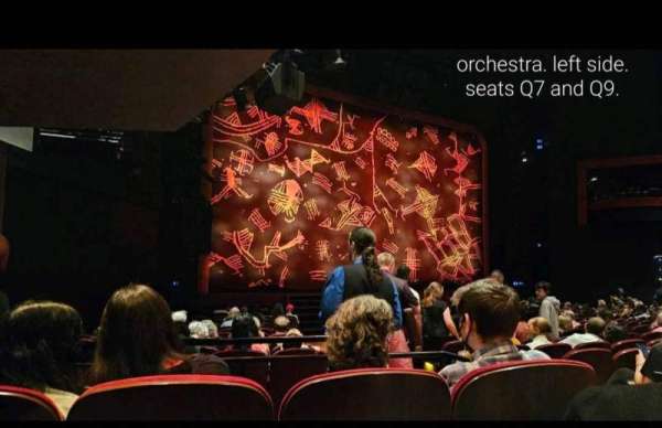Minskoff Theatre, section: Orchestra L, row: Q, seat: 7 & 9