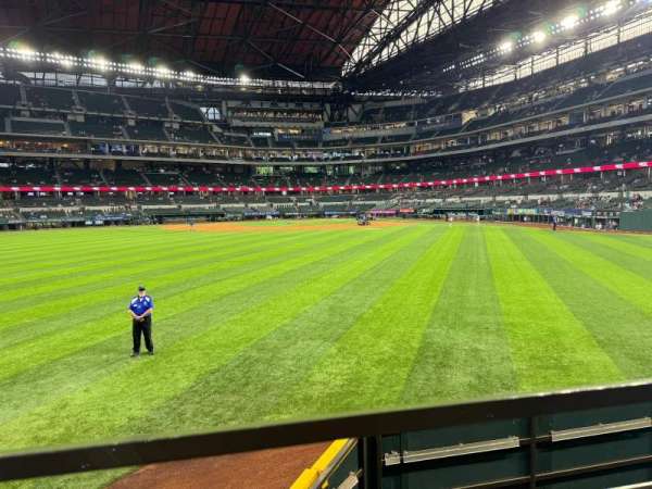 Globe Life Field, section: 29, row: 1, seat: 1