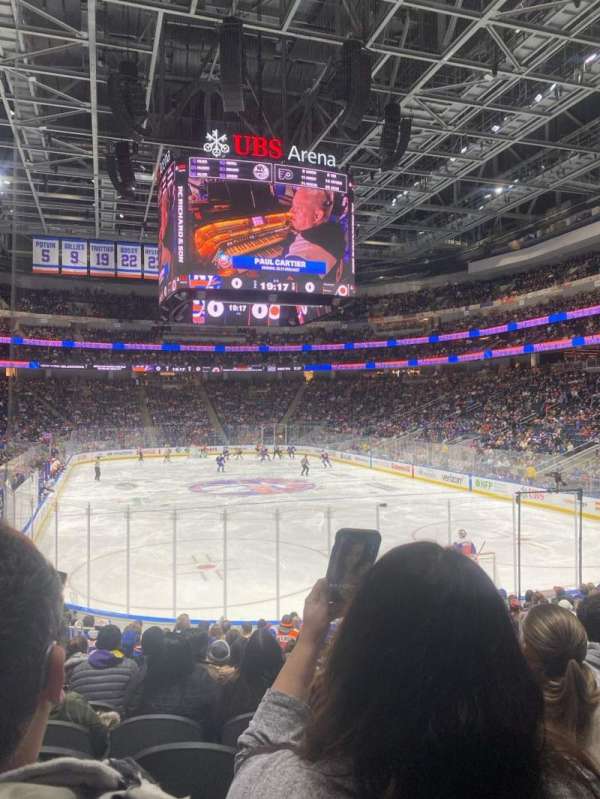 UBS Arena, section: 121, row: 15, seat: 9