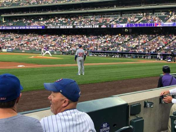 Coors Field, section: 141, row: 3, seat: 5
