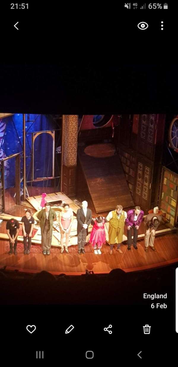 Duchess Theatre, section: Dress circle, row: Box B, seat: 4