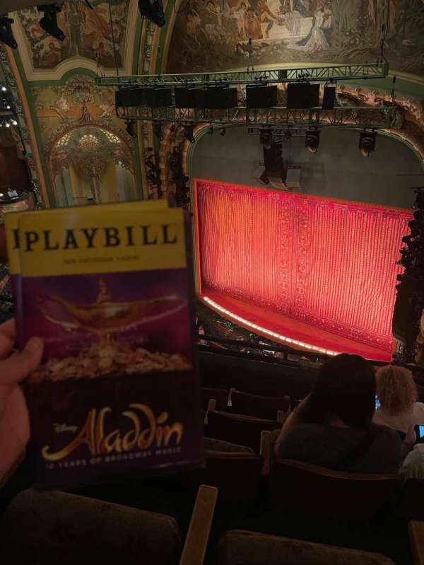 New Amsterdam Theatre, section: Balcony R, row: E, seat: 28