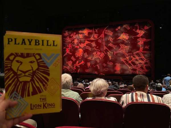 Minskoff Theatre, section: Orchestra C, row: T, seat: 123