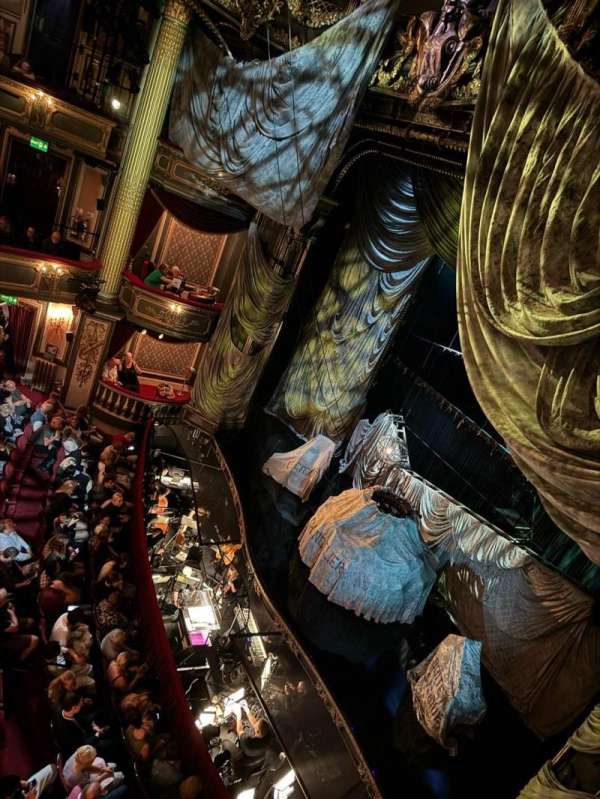 His Majesty's Theatre, London, section: Grand Circle, row: A, seat: 1
