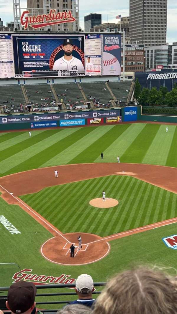 Progressive Field, section: 452, row: E, seat: 19