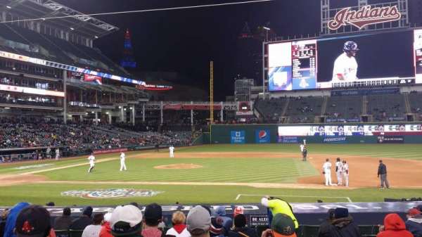 Progressive Field, section: 144, row: S, seat: 2