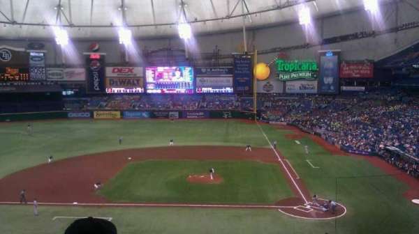 Tropicana Field, section: 209, row: F, seat: 22