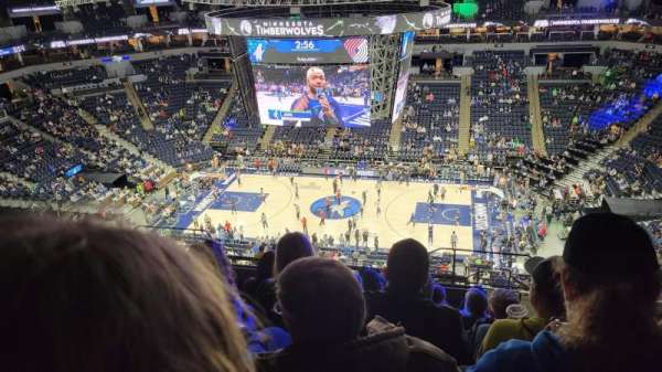 Target Center, section: 210, row: R, seat: 1