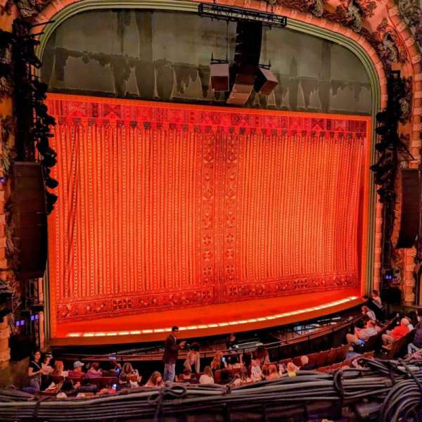 New Amsterdam Theatre, section: Mezzanine L, row: AA, seat: 3