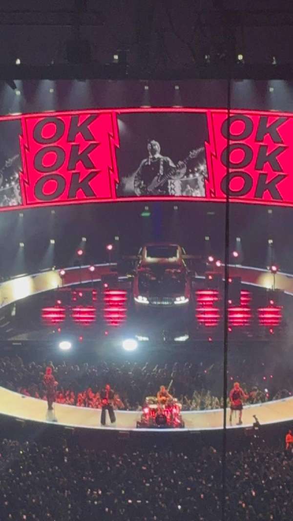 The O2, London, section: 412, row: U, seat: 724
