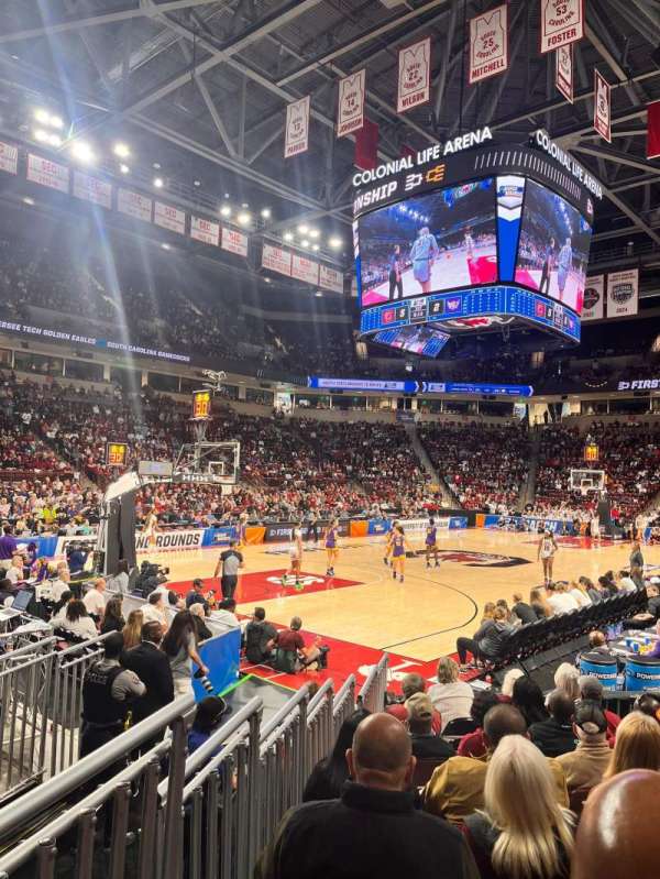Colonial Life Arena, section: 108, row: 9, seat: 4