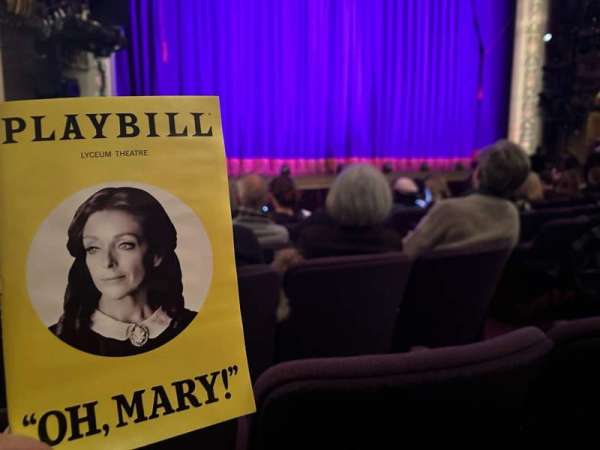 Lyceum Theatre, Broadway, section: Orchestra L, row: H, seat: 5