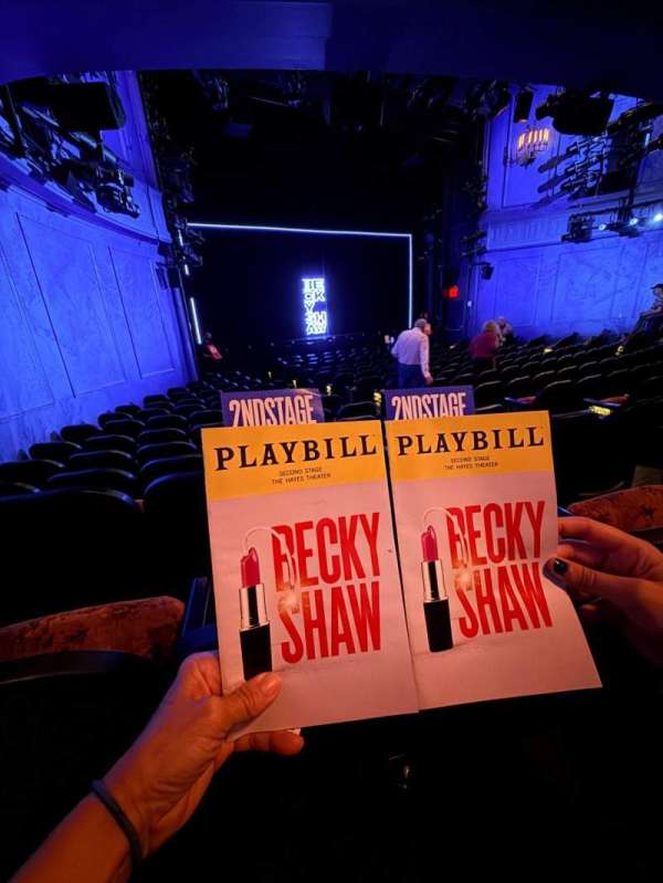 Hayes Theater, section: Orchestra L, row: P, seat: 111