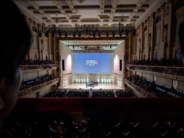 Symphony Hall, Boston, section: Upper Balcony, row: B, seat: 18