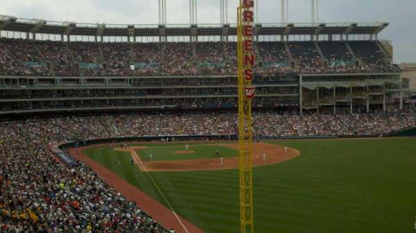 Progressive Field, section: 415, row: S, seat: 4