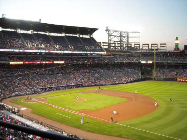 Turner Field, section: 319L, row: 1, seat: 111