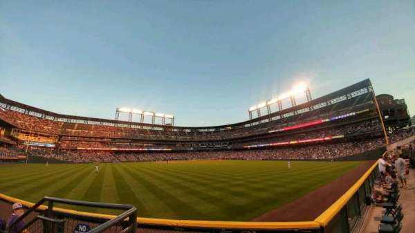 Coors Field, section: 158, row: 2, seat: 3