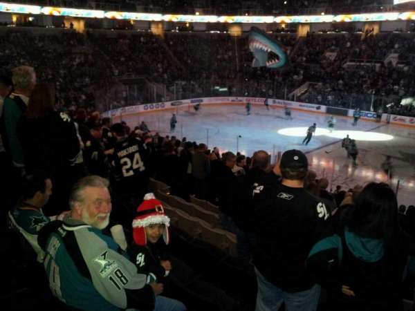 SAP Center, section: 115, row: 17, seat: 3