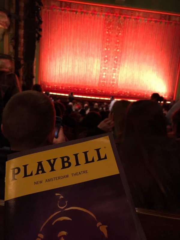 New Amsterdam Theatre, section: Orchestra C, row: U, seat: 115