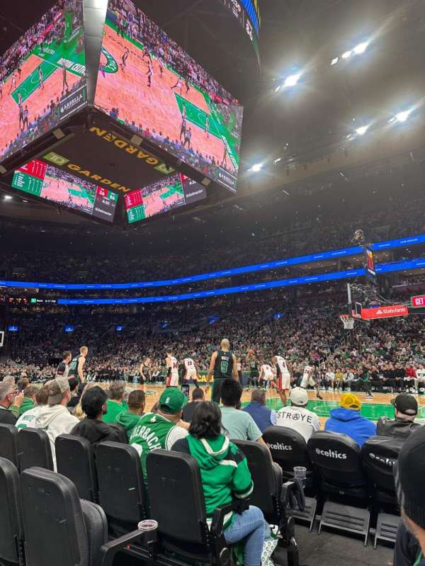 TD Garden, section: 10, row: 1, seat: 12