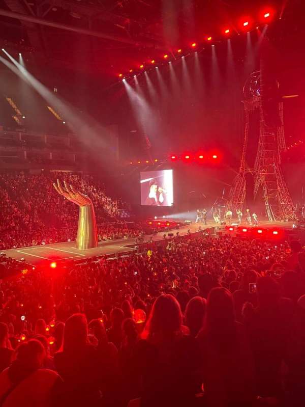 The O2, London, section: 110, row: P, seat: 319