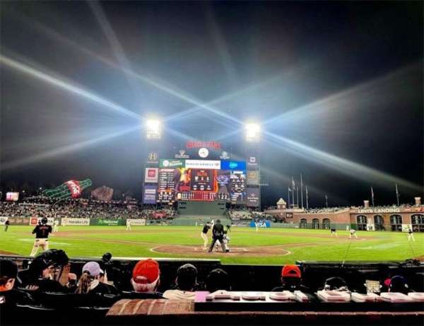 Oracle Park, section: 115, row: A, seat: 8