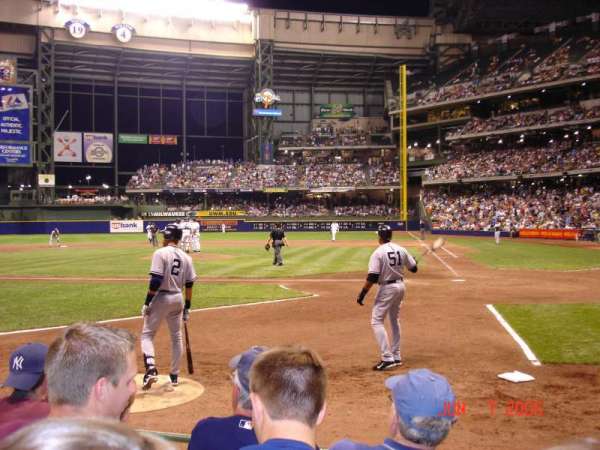 American Family Field, section: 120, row: 4, seat: 5