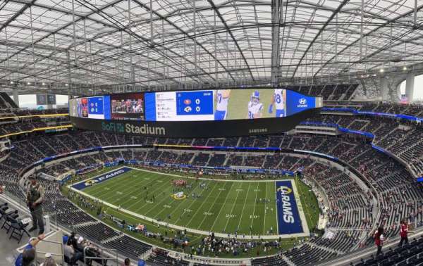 SoFi Stadium, section: 543, row: 1, seat: 3