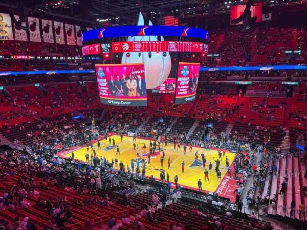 Kaseya Center, section: 306, row: 1, seat: 16