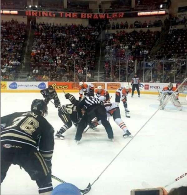 Giant Center, section: 109, row: 2, seat: 6