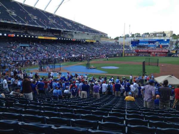 Kauffman Stadium, section: 135, row: X, seat: 6