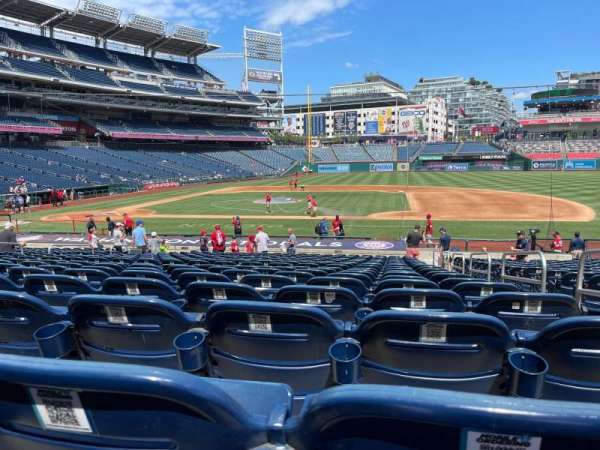 Nationals Park, section: 129, row: AA, seat: 1