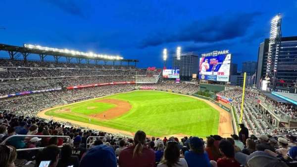 Truist Park, section: 314, row: 12, seat: 15